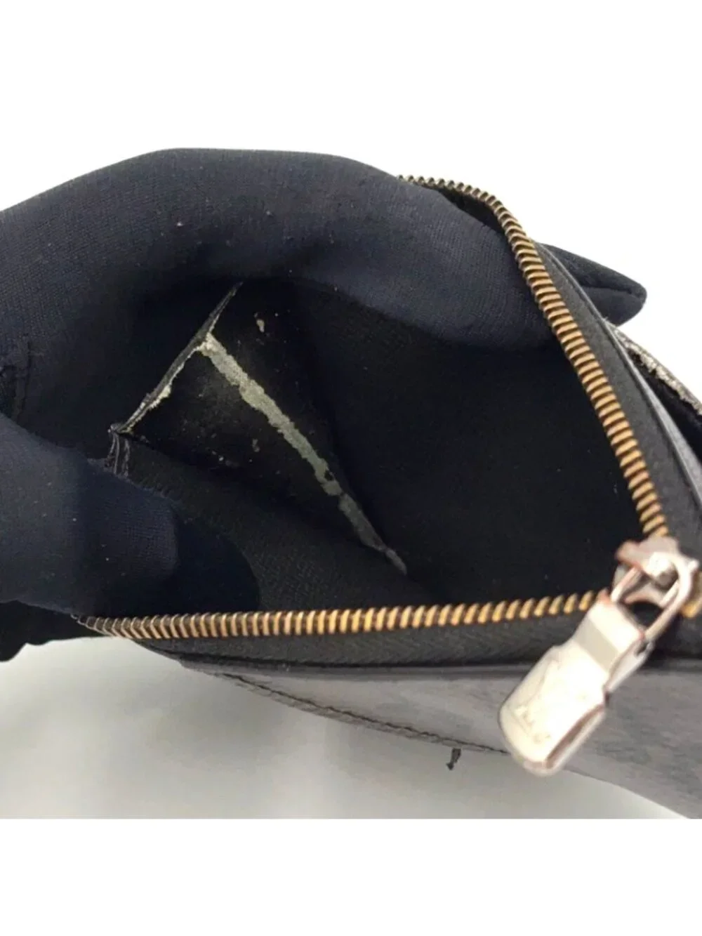 Louis Vuitton Coin Card Case Monogram Eclipse Enabled Leather Gray Black Purse